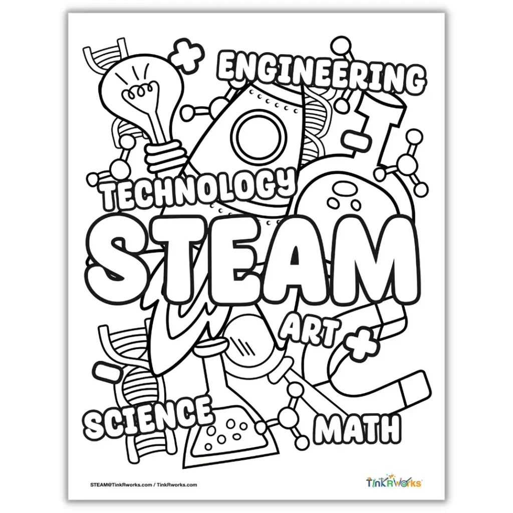 Mindfulness STEAM Coloring Worksheet
