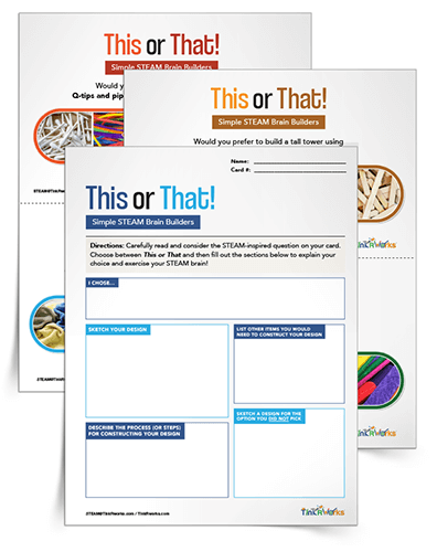 This or That Simple STEAM Brain Builders Activity